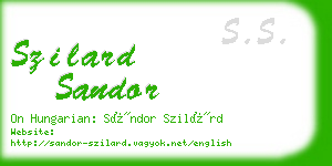 szilard sandor business card